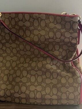 Coach | Bags | Coach Brownmetallic Leather Bag F8262482 | Poshmark